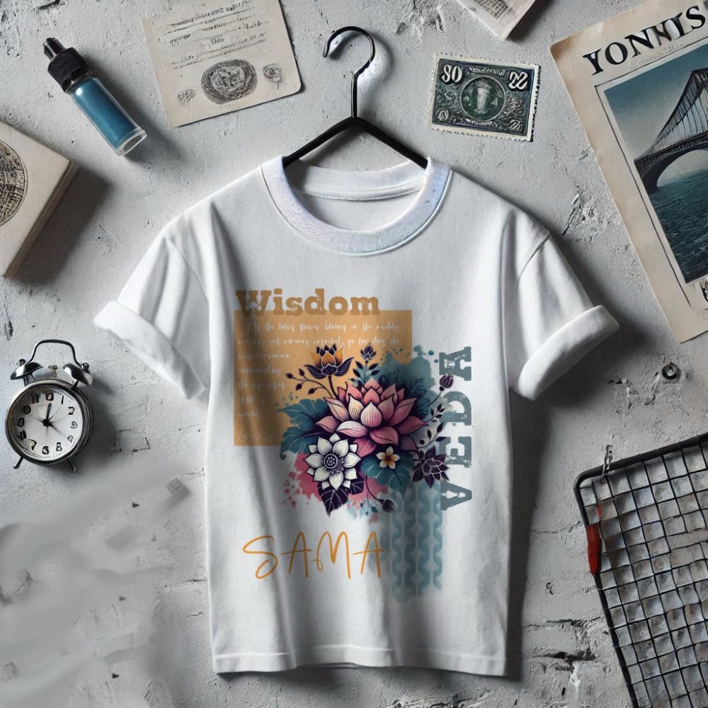 Round Neck Printed Cotton T-Shirt - Sama Veda_Wisdom - Image 2