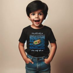 Round Neck Printed Cotton T-Shirt - Danga Bhasani - Image 2