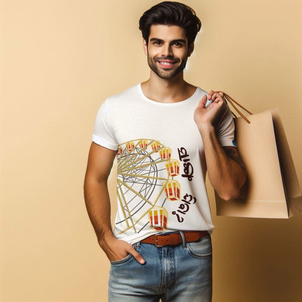 Round Neck Printed Cotton T-Shirt - Sanga Jiba - Image 2