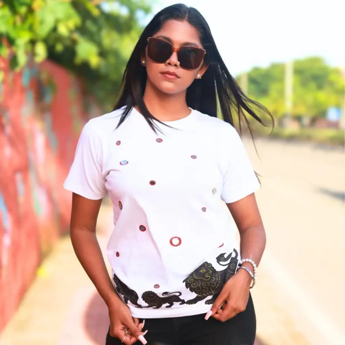 Round Neck Applique Printed Cotton T-Shirt - Grounded King - Unisex